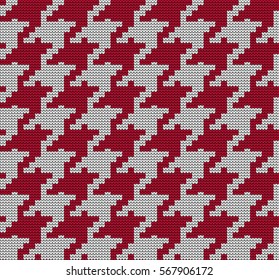 Knitted seamless patterns crow's feet