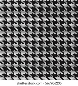 Knitted seamless patterns crow's feet