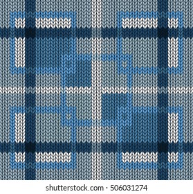 Knitted Seamless Tartan Plaid Pattern Design 