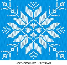 Knitted snowflake. Knitted pattern