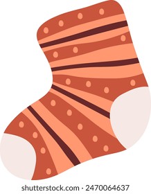 Ilustración vectorial de calcetín de punto
