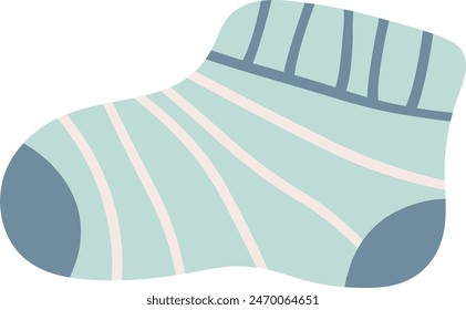 Knitted Sock Clothes Vector Illustration