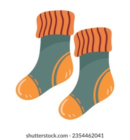 icono de ropa de calcetines de punto ilustración aislada