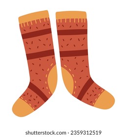 knitted socks icon vector isolated
