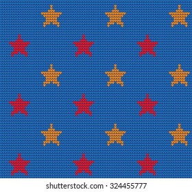 Knitted stars pattern