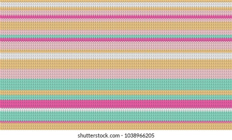 Knitted Stitch Seamless Pattern with Empty Space for Text. Vector Knitted Stitch for Your Design. Winter Sweater Holiday Design. Vector
