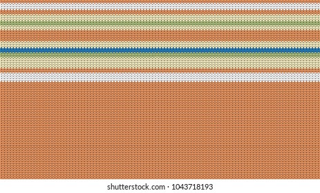 Knitted Stitch Seamless Pattern with Empty Space for Text. Vector Knitted Stitch for Your Design. Winter Sweater Holiday Design. Vector
