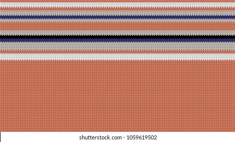 Knitted Stitch Seamless Pattern with Empty Space for Text. Vector Knitted Stitch for Your Design. Winter Sweater Holiday Design. Vector
