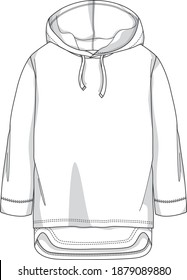 Dibujo plano estilo camisa suda  