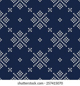 Knitted Sweater Design. Seamless Knitting Pattern
