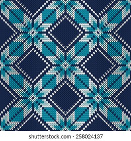 Knitted Sweater Design. Seamless Knitting Pattern