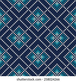 Knitted Sweater Design. Seamless Knitting Pattern