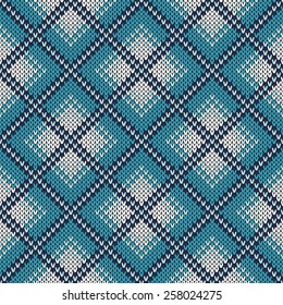 Knitted Sweater Design. Seamless Knitting Pattern