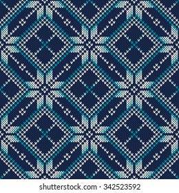 Knitted Sweater Design. Seamless Knitting Pattern
