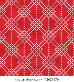 Knitted Sweater Design. Seamless Knitting Pattern