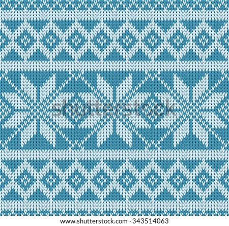 Knitted Sweater Design Seamless Knitting Pattern Stock