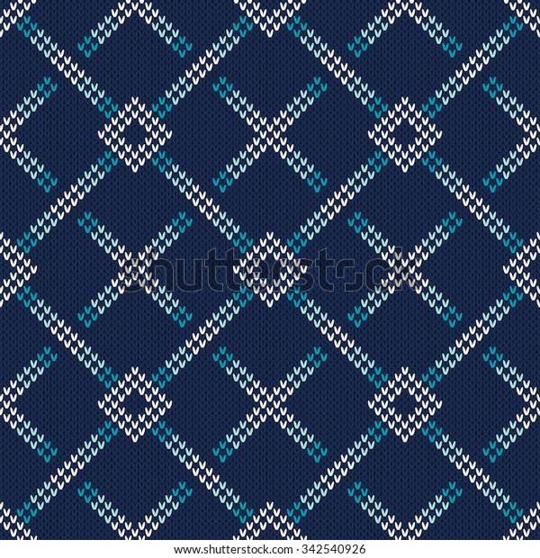 Knitted Sweater Design Seamless Knitting Pattern Stock Vector (Royalty ...