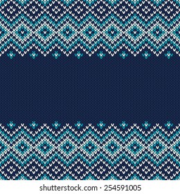 Knitted Sweater Design. Seamless Pattern