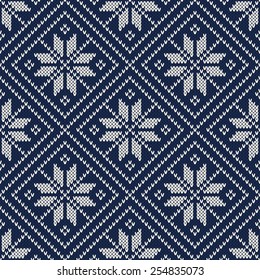Knitted Sweater Design. Seamless Pattern