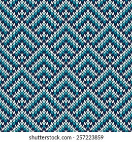 Knitted Sweater Design. Seamless Pattern