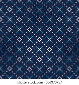 Knitted Sweater Design. Seamless Pattern