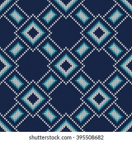 Knitted Sweater Design. Seamless Pattern