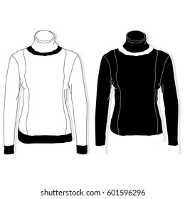 Knitted sweater. Isolate image on white.