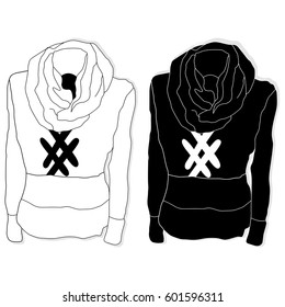 Knitted sweater. Isolate image on white.