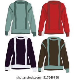 Knitted sweater. Isolate vector on white.