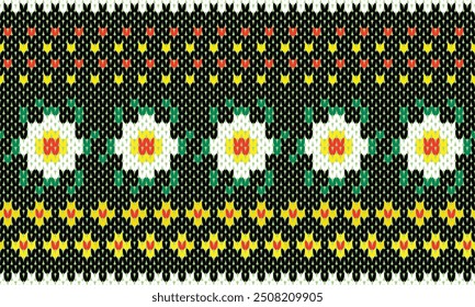 Knitted Sweater,  Sweater Pattern ,Knit Pattern  ,Winter,  Winter Pattern. Oreintal Flora Damask Seamless pattern  embroidery, Indian style.  