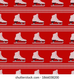 Knitted sweater, seamless pattern. Vector illustration.