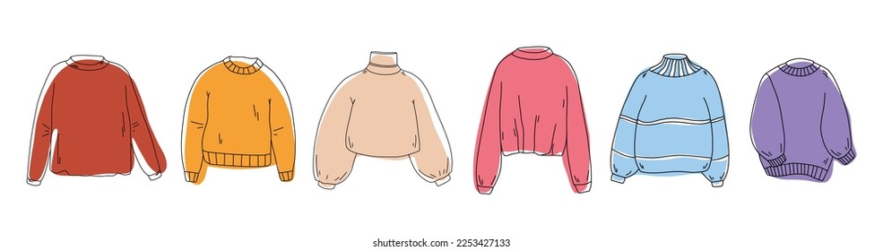 Knitted sweaters set 