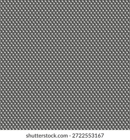 Gewirktes Textilmaterial. Wiederholtes Dekordesign in Schwarz und Weiß. Häkelter Hintergrund. Abstraktes Vektormuster.