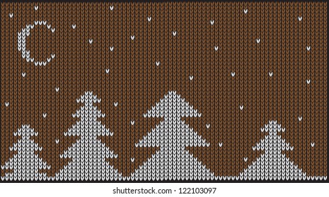 knitted texture background (vector illustration)