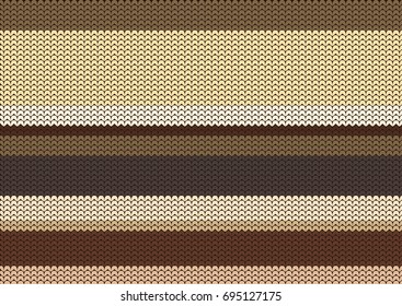 Knitted texture, dark brown striped sweater