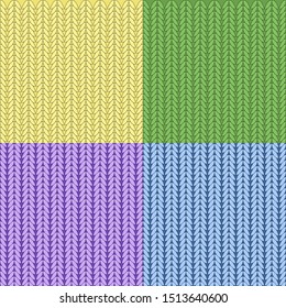 Knitted texture geometric vector seamless. Carpet stockinet ornament. Norwegian style seamless knitted pattern. Abstract xmas wallpaper.