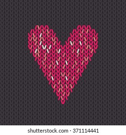 Knitted texture. Knitting seamless pattern.