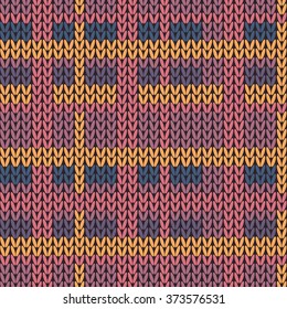 Knitted texture. Knitting seamless pattern.