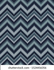 Knitted traditional vector seamless pattern zigzag for plaid design