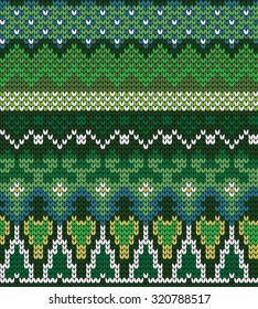 knitted varicolored seamless pattern