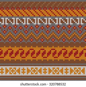 knitted varicolored seamless pattern