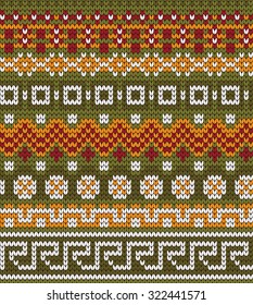 knitted varicolored seamless pattern