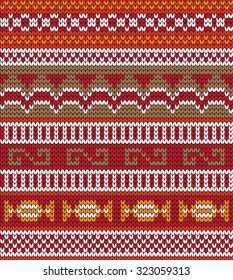 knitted varicolored seamless pattern