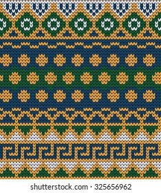 knitted varicolored seamless pattern