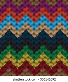 knitted varicolored seamless pattern