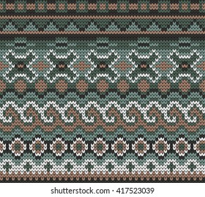 knitted varicolored seamless pattern