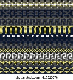 knitted varicolored seamless pattern