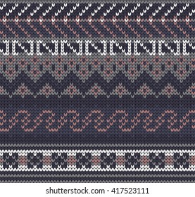 knitted varicolored seamless pattern