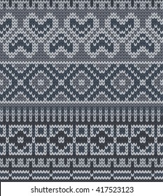 knitted varicolored seamless pattern