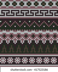 knitted varicolored seamless pattern